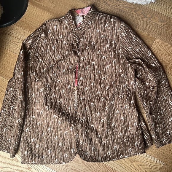 Alfred Dunner Montego Bay Printed Reversible Quilted Jacket - Picture 6 of 10